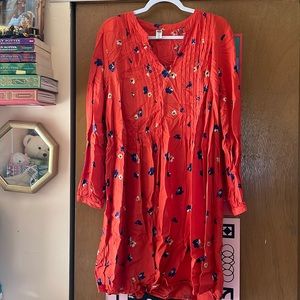 Long sleeve knee length dress